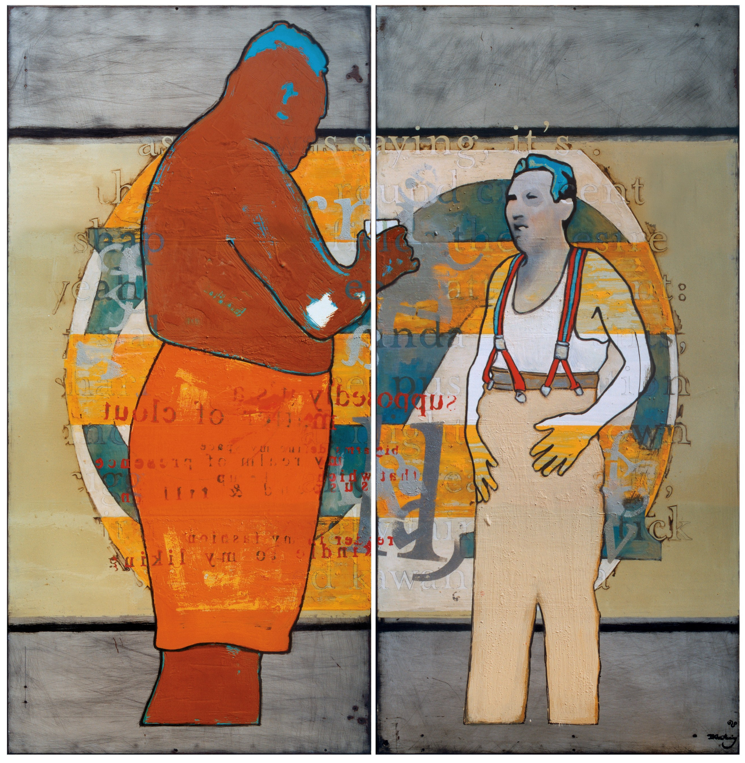 Painting referenced from a prisoner of war camp in the Wairarapa during WW2