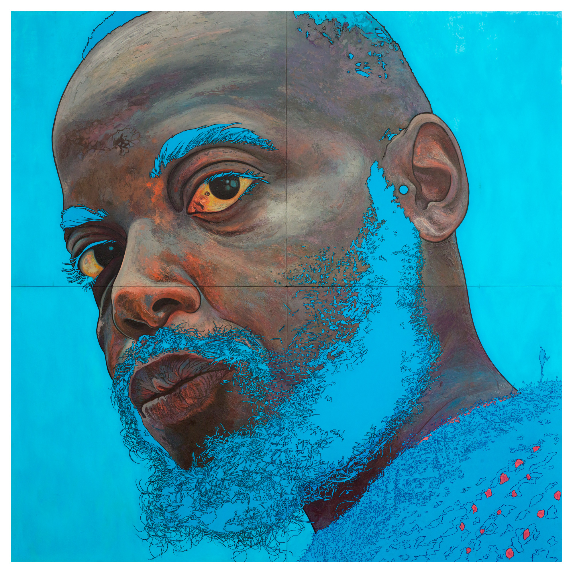 oil portrait of Jean Yves aka John Steve