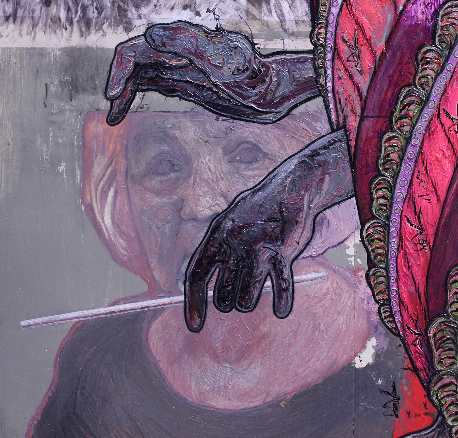 detail of 'Night Parrot' (2019) = part of the exhibition ORIGINAL MYTH by David Le Fleming