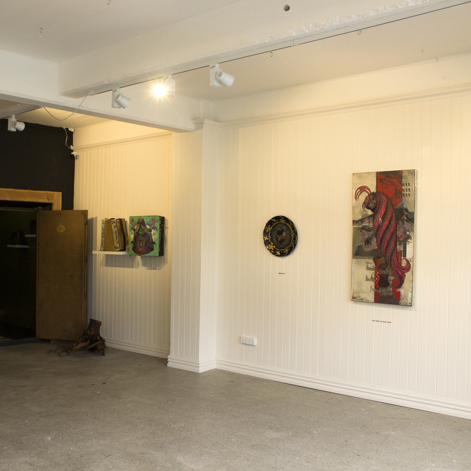 'Night Parrot' insitu next to 'Morning Brass' and 'Cuppids on Badgers'