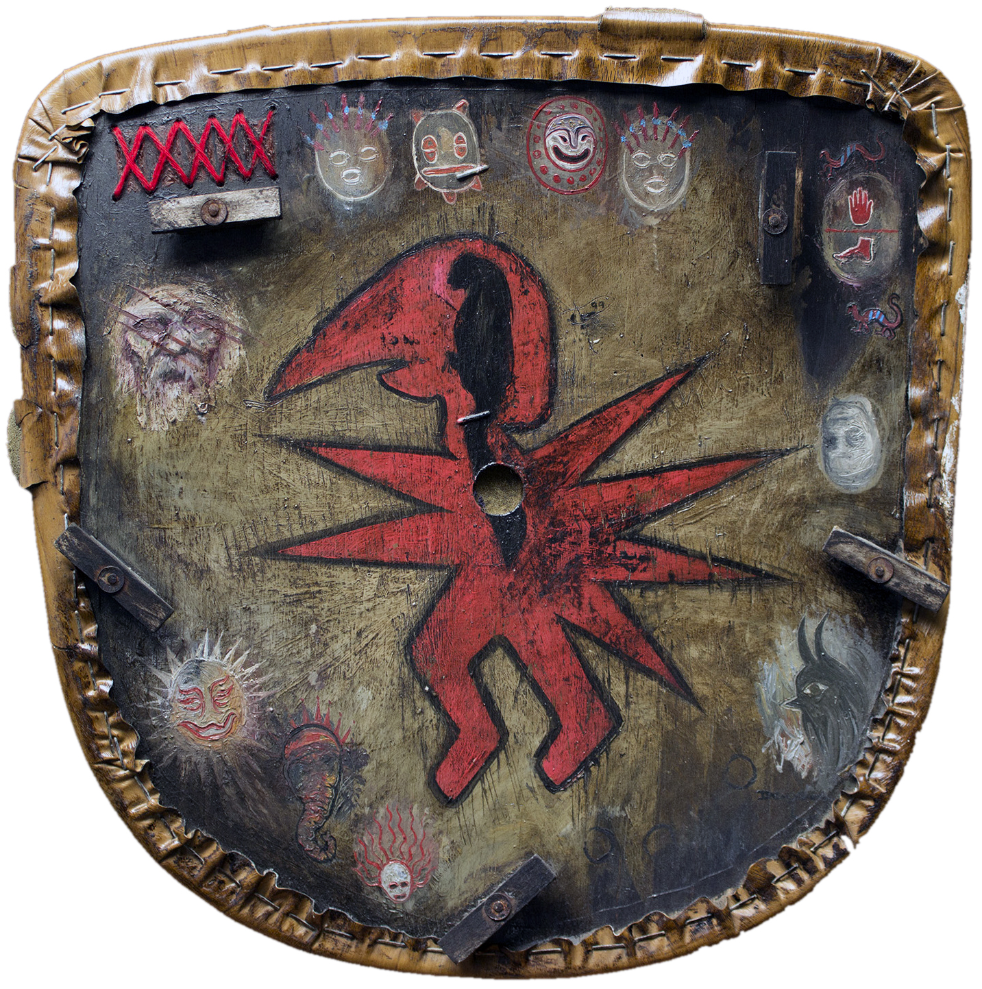 Dopler oil on underside of chair 370 x 365mm