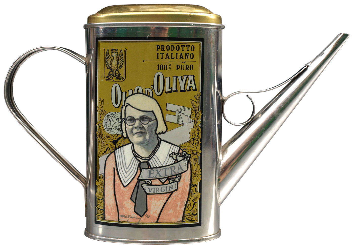 Extra Virgin (2008) oil on tin can by David Le Fleming